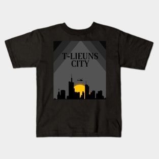 t-lieuns sunset city Kids T-Shirt